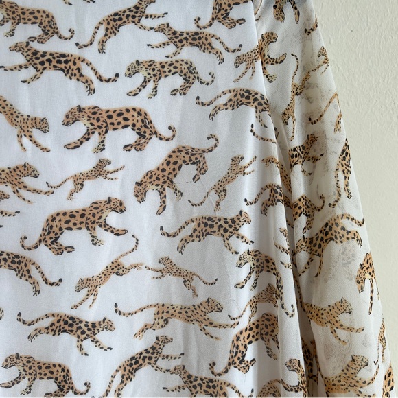 Show Me Your Mumu Leopard Cat Mucci Print Tunic Top Blouse Dress Size Medium - Picture 5 of 5